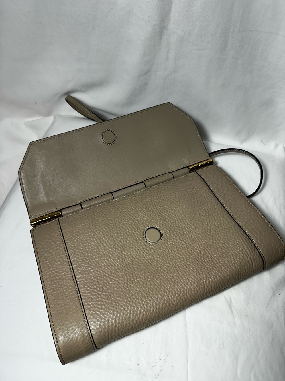 Mackage Beige Pebbled Leather Clutch/Shoulder Bag View 4